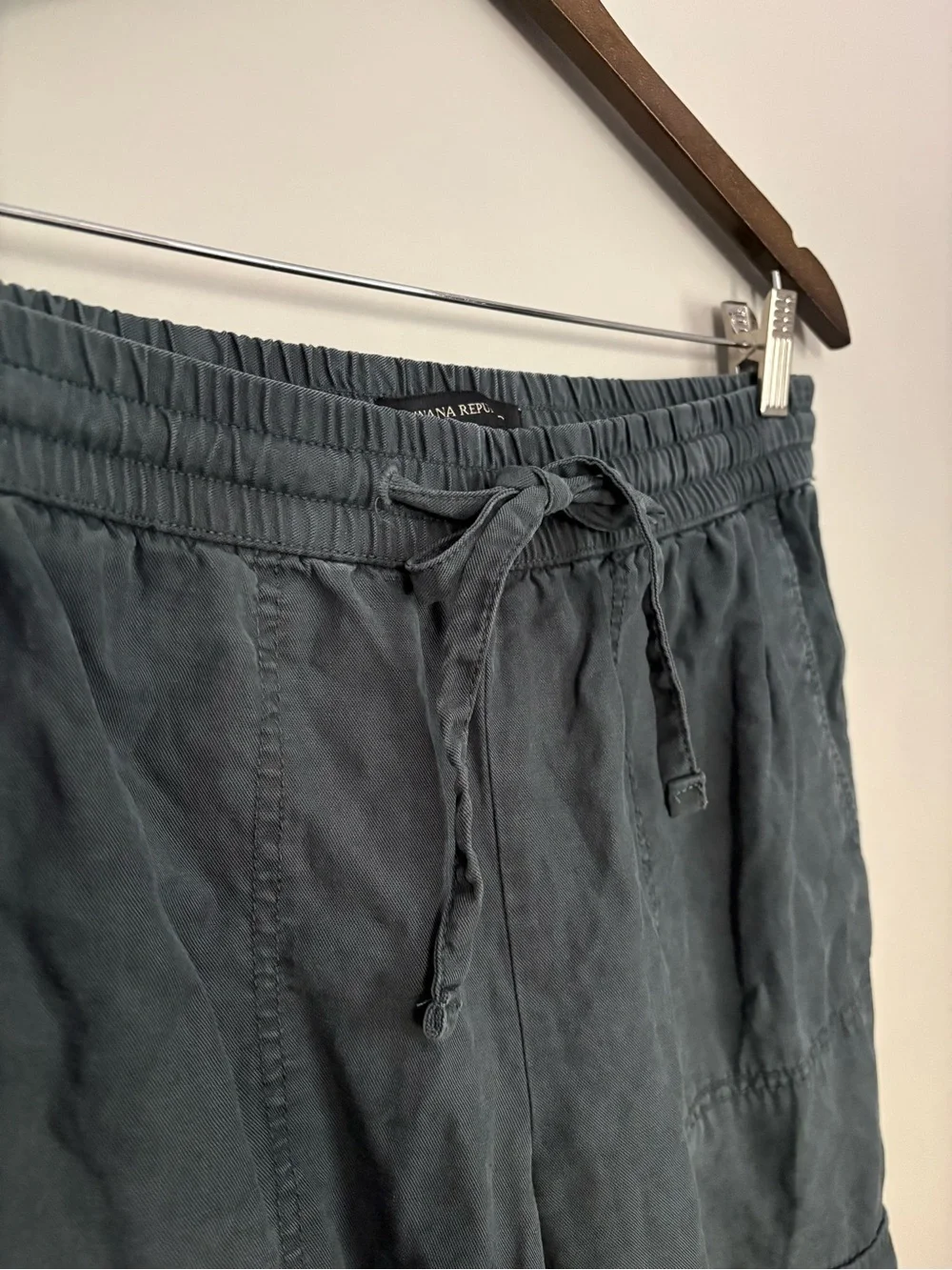 Banana Republic Charcoal Gray Cotton Linen Blend Cargo Jogger Pants Small